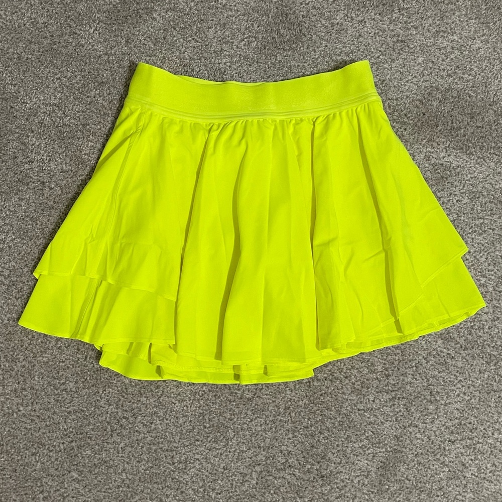 Court Rival High-Rise Tennis Skirt Tall - Highlight Yellow Size 6